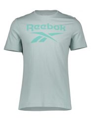 Reebok Koszulka w kolorze szarym rozmiar: S. Szare bluzki damskie Reebok, s, bez wzorów, z bawełny, bez kołnierzyka, bez ramiączek. Za 57.06 zł.