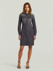 G-Star Sukienka dżinsowa w kolorze antracytowym rozmiar: XS. Czarne sukienki damskie G-Star, bez wzorów, z bawełny, retro, bez ramiączek. Za 267.92 zł.