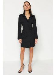 Trendyol Sukienka w kolorze czarnym rozmiar: 34. Czarne sukienki damskie Trendyol, bez wzorów, bez ramiączek. Za 86.99 zł.