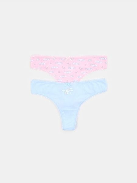 Majtki stringi 2 pack Cinnamoroll - wielobarwny. Stringi Sinsay, bez wzorów. W wyprzedaży za 10.99 zł.