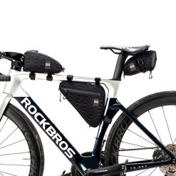 Zestaw torebek na rower Rockbros 30130051001 (3 sztuki). Czarne torebki klasyczne damskie ROCKBROS, bez dodatków. Za 188.00 zł.