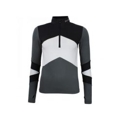 Damska koszulka 1st Skin z zamkiem błyskawicznym Peak Mountain. Czarne koszulki damskie Peak Mountain, bez wzorów, bez kołnierzyka, bez ramiączek. W wyprzedaży za 170.00 zł.