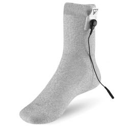 Skarpeta przewodząca do elektrostymulacji stopy 4FIZJO. Szare paski damskie 4FIZJO, bez wzorów, z włókna. Za 49.99 zł.