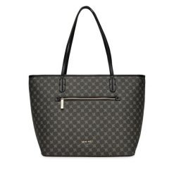 Torebka Nine West. Czarne shopper bag Nine West, bez wzorów, bez dodatków. Za 249.99 zł.