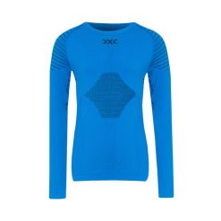Koszulka z długim rękawem X-BIONIC INVENT 4.0. Niebieskie koszulki damskie XBIONIC, bez wzorów, bez kołnierzyka, bez ramiączek. Za 359.99 zł.