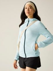 Regatta Kurtka polarowa "Ferna" w kolorze turkusowym rozmiar: 46. Niebieskie kurtki damskie Regatta, bez wzorów, z polaru, bez kaptura. Za 123.82 zł.