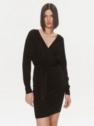 Liu Jo Sukienka dzianinowa 5F3031 MS49I Czarny Slim Fit. Czarne sukienki damskie Liu Jo, bez wzorów, z dzianiny, bez ramiączek. Za 419.99 zł.