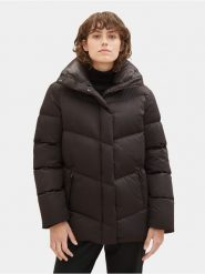 Tom Tailor Kurtka puchowa 1037572 Czarny Regular Fit. Czarne kurtki damskie Tom Tailor, s, bez wzorów, z puchu, bez kaptura. Za 759.99 zł.