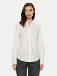 Tommy Hilfiger Koszula WW0WW43577 Biały Regular Fit. Białe koszule damskie Tommy Hilfiger, bez wzorów, z bawełny, bez kołnierzyka, bez ramiączek. Za 239.99 zł.