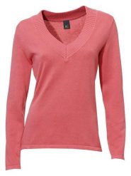 Heine Sweter w kolorze koralowym rozmiar: 48. Czerwone swetry klasyczne damskie Heine, z bawełny, bez kołnierzyka. Za 78.99 zł.