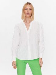 Tommy Hilfiger Koszula WW0WW38007 Biały Regular Fit. Białe koszule damskie Tommy Hilfiger, bez wzorów, z bawełny, bez kołnierzyka, bez ramiączek. Za 519.00 zł.