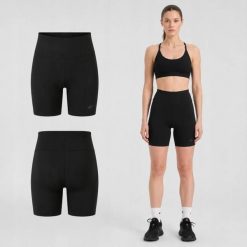 KOLARKI DAMSKIE 4F LEGGINSY KRÓTKIE SPODENKI NA LATO F031 KRÓTKIE KOLOR CZARNY. Czarne legginsy sportowe damskie 4F, na lato, l, bez wzorów, z bawełny, do biegania. Za 49.99 zł.