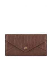 Gino Rossi Portfel 4W1-004-AW24 Brązowy. Brązowe portfele damskie Gino Rossi, bez wzorów. Za 99.99 zł.