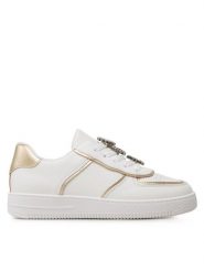DeeZee Sneakersy CF2483-1 Biały. Białe buty sportowe dziewczęce DeeZee, ze skóry, bez zapięcia. Za 95.99 zł.
