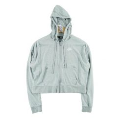 Damska bluza rozpinana na suwak szara. Szare bluzy damskie Nike, l, bez wzorów, bez kaptura. Za 119.24 zł.