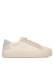 JENNY Sneakersy V13-037 Beżowy. Brązowe obuwie sportowe damskie Jenny, ze skóry, bez zapięcia. Za 119.99 zł.