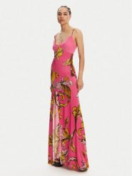 Versace Jeans Couture Sukienka letnia 78HAO900 Różowy Regular Fit. Czerwone sukienki damskie Versace Jeans Couture, bez wzorów, z jeansu, bez ramiączek. Za 1,789.00 zł.