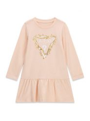 Guess Sukienka codzienna K3YK13 KA6W4 Różowy jasny Regular Fit. Czerwone sukienki dziewczęce Guess, z aplikacjami, z bawełny, bez ramiączek, proste. Za 134.99 zł.