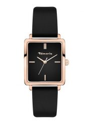Tamaris Zegarek kwarcowy w kolorze różowozłoto-czarnym rozmiar: onesize. Czarne, analogowe zegarki damskie Tamaris, metalowe. Za 130.99 zł.
