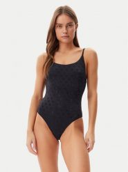 Guess Strój kąpielowy E5GJ14 MC040 Czarny Regular Fit. Czarne stroje jednoczęściowe Guess, z aplikacjami, z syntetyku. Za 259.99 zł.