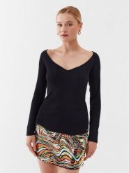 Guess Sweter W3YR25 Z37J2 Czarny Regular Fit. Czarne swetry klasyczne damskie Guess, s, z wiskozy, bez kołnierzyka. Za 379.99 zł.