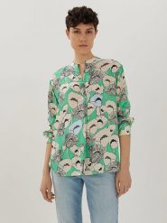 Someday Bluzka w kolorze turkusowo-beżowym rozmiar: 36. Brązowe bluzki damskie someday., bez wzorów, z wiskozy, bez kołnierzyka, bez ramiączek. Za 161.34 zł.