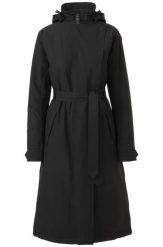 Damska kurtka przeciwdeszczowa zimowa Trench Coat czarna. Czarne kurtki damskie AGU, na zimę, xl, bez wzorów, z dzianiny, z kapturem. Za 1,250.45 zł.