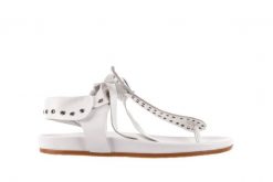 Sandały Bayla-163 17-178 Riga, Biały, Skóra naturalna - 37. Białe sandały damskie Bayla, bez wzorów, z materiału, bez obcasa, bez zapięcia. W wyprzedaży za 62.10 zł.