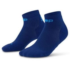 Damskie skarpety kompresyjne do biegania stopki sportowe Core Run. Niebieskie skarpetki damskie CEP, bez wzorów, z elastanu. Za 69.00 zł.