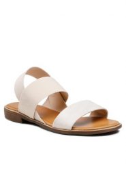 Clara Barson Sandały WS6112-02 Beżowy. Brązowe sandały damskie Clara Barson, bez wzorów, ze skóry, bez obcasa, na płaskiej podeszwie, bez zapięcia. Za 79.99 zł.