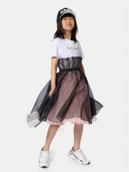Karl Lagerfeld Kids Sukienka codzienna Z31140 S Różowy Regular Fit. Czerwone sukienki dziewczęce Karl Lagerfeld Kids, bez wzorów, z syntetyku, bez ramiączek, proste. Za 796.99 zł.