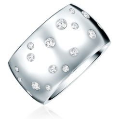Rafaela Donata Stal nierdzewna Zdobienie kryształkami Swarovski® Pierścionki 1 ct Damski. Białe pierścionki damskie Rafaela Donata, srebrne. Za 319.99 zł.