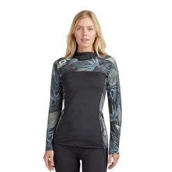 Koszulka do pływania damska Dakine Hd Snug Fit Rashguard Hoodie. Czarne koszulki damskie Dakine, s, bez wzorów, bez kołnierzyka, bez ramiączek. Za 179.99 zł.