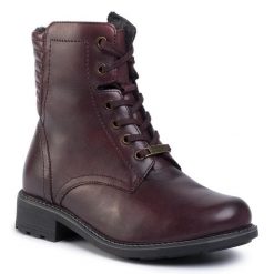 Trzewiki Lasocki. Czerwone botki damskie Lasocki, bez obcasa, na płaskiej podeszwie, bez zapięcia. Za 229.99 zł.