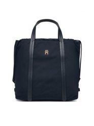 Tommy Hilfiger Plecak Th Soft Nylon Tote/Backpack AW0AW19029 Granatowy. Niebieskie plecaki Tommy Hilfiger, bez wzorów, z materiału. Za 489.99 zł.
