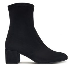 Botki HÖGL. Czarne botki damskie Högl, bez obcasa, na słupku, bez zapięcia. Za 759.99 zł.