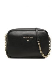 Patrizia Pepe Torebka CB0071/L001-K103 Czarny. Czarne listonoszki damskie Patrizia Pepe, bez wzorów, ze skóry, bez dodatków. Za 679.99 zł.