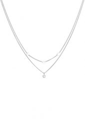 Elli Damski wisior warstwowy Gwiazda Astro z kryształami w srebrze próby 925 sterling silver Naszyjniki 1 ct. Szare naszyjniki damskie Elli, srebrne. Za 211.64 zł.