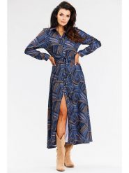 Awama Sukienka w kolorze granatowym rozmiar: M. Niebieskie sukienki damskie Awama, bez wzorów, bez ramiączek. Za 190.95 zł.