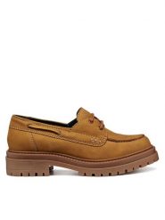 Geox Mokasyny D Iridea D56HRA 00032 C5047 Żółty. Żółte mokasyny damskie Geox, z nubiku, bez obcasa. Za 379.99 zł.