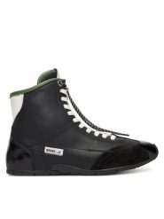 Bronx Sneakersy 47661-CU Czarny. Czarne obuwie sportowe damskie Bronx, ze skóry, bez zapięcia. Za 739.99 zł.