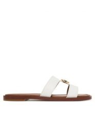 MICHAEL Michael Kors Klapki Ering Flat 40S6ERFS2L Biały. Białe klapki damskie MICHAEL Michael Kors, bez wzorów, ze skóry, bez obcasa, bez zapięcia. Za 529.99 zł.