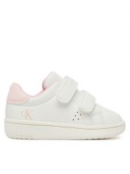 Calvin Klein Sneakersy Low Cut Velcro Sneaker V1A9-83087-1355 M Biały. Białe buty sportowe dziewczęce Calvin Klein, bez wzorów, ze skóry, bez zapięcia. Za 269.99 zł.