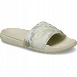 Klapki Dla Dorosłych Crocs All Day Camouflage Slide. Brązowe klapki damskie Crocs, bez wzorów, z materiału, bez obcasa, bez zapięcia. Za 169.99 zł.