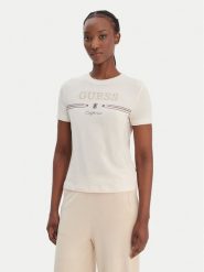 Guess T-Shirt V6GI06 K2967 Écru Regular Fit. T-shirty damskie Guess, xl, z aplikacjami, z lyocellu, bez kołnierzyka. Za 209.99 zł.