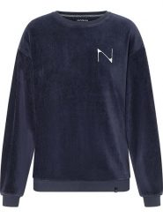 Naturana Bluza w kolorze granatowym rozmiar: XS. Niebieskie bluzy damskie Naturana, xs, bez wzorów, bez kaptura. Za 83.81 zł.