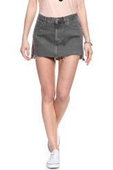 SPÓDNICA JEANSOWA WRANGLER RETRO SKIRT GREY MULES W241RJ24R 112127920. Szare spódnice damskie Wrangler, s, bez wzorów, z jeansu, retro, mini. W wyprzedaży za 59.99 zł.