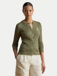 LAUREN RALPH LAUREN Kardigan Cable 200P14040500 Zielony Regular Fit. Zielone kardigany damskie Lauren Ralph Lauren, xs, bez wzorów, z wiskozy. Za 949.99 zł.