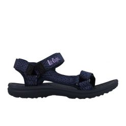 Sandały damskie Lee Cooper LCW-25-34-3559LA granatowe niebieskie. Niebieskie sandały damskie bez wzorów, z otwartym noskiem, bez obcasa, bez zapięcia. Za 154.29 zł.