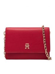 Tommy Hilfiger Torebka Th Icon Card Holder W/Chain AW0AW18248 Czerwony. Czerwone torebki wieczorowe damskie Tommy Hilfiger, bez wzorów, ze skóry, bez dodatków. Za 289.99 zł.